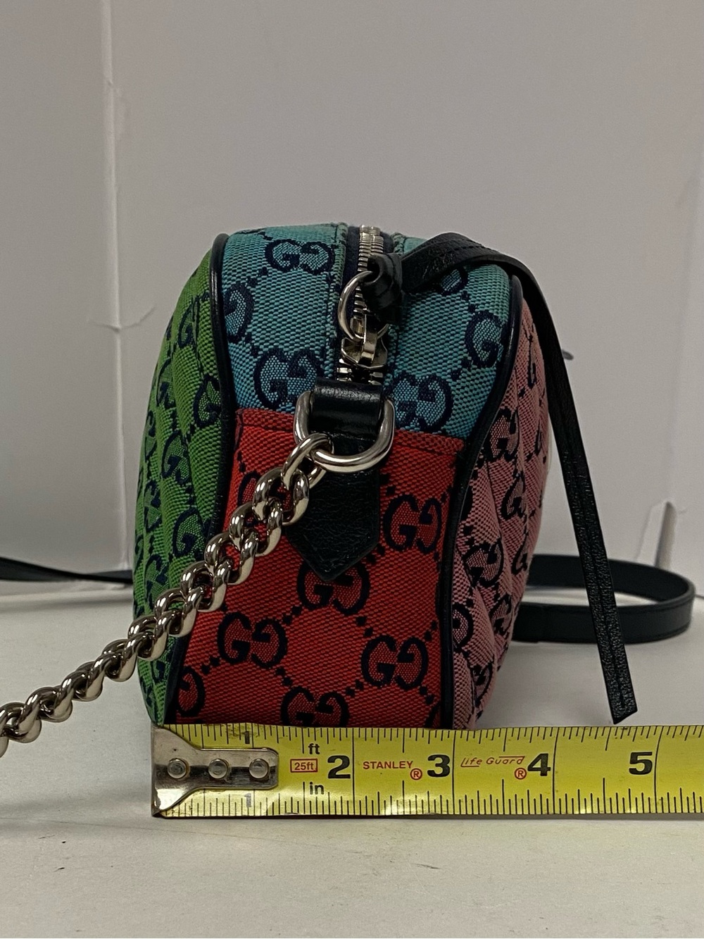 Gucci multicolor GG canvas small MORMONT chain shoulder bag - Picture 12 of 12